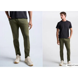 Birddogs Pants Mens 34x30 Stretch Khaki Stretch Green Slim Fit Hunter Zip Light